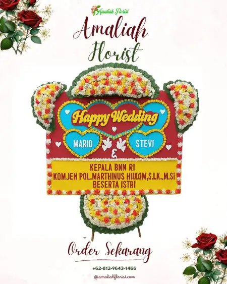 Papan Bunga Pernikahan Kawangkoan Utara